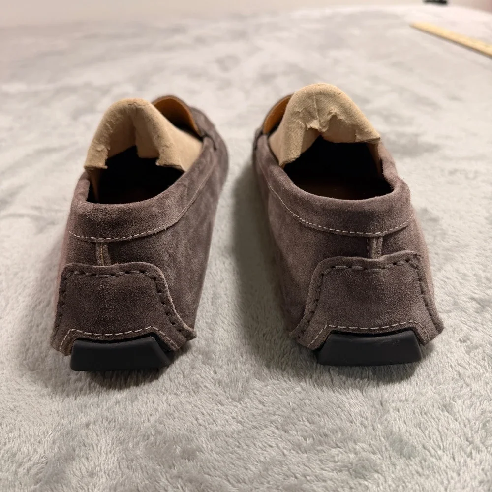 Boemos Horsebit Driving Loafers Women 41 Brown Suede Made in Italy 6050